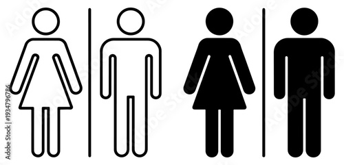 toilet restroom wc icon outline filled
