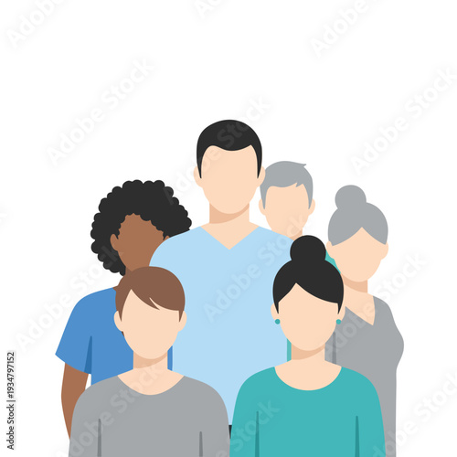 Diverse Group of People Standing Together