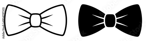 bow tie vector icon set