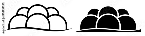 black forest bollenhut icon set