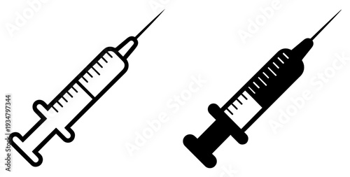 syringe injection icon outline filled
