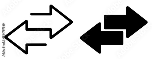 data transfer arrows technology icon