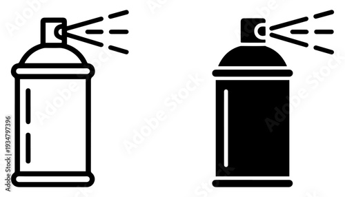aerosol spray can outline filled icon