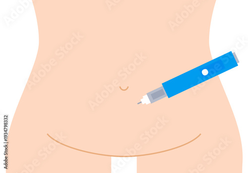 Semaglutide Injection Pen. Semaglutide therapy on diabetes management abstract concept. Weight Loss Medication Semaglutide Injection
