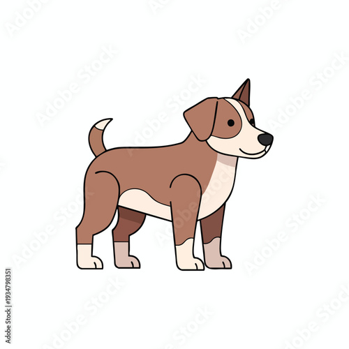 Cute Cartoon Puppy Illustration for Pet and Animal Content