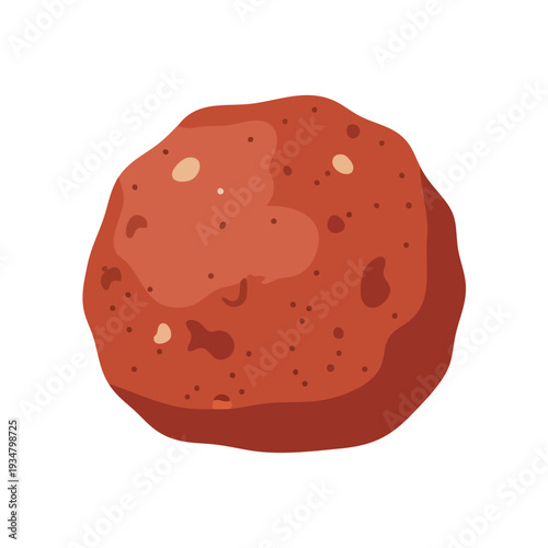 Close up of a Raw Irregularly Shaped Chocolate Truffle or Cocoa Bean