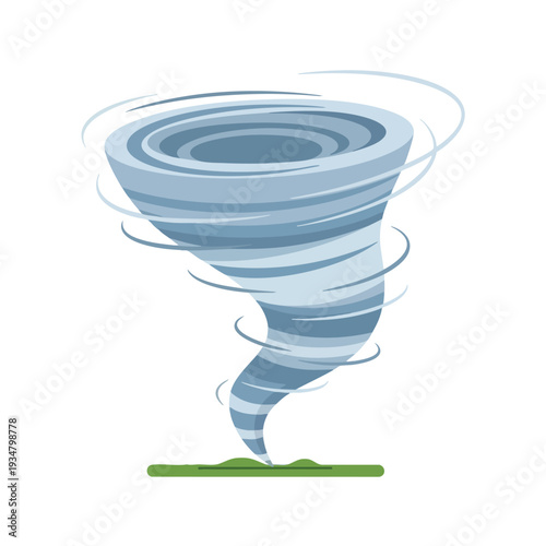Stylized Tornado Illustration for Weather or Nature Themes