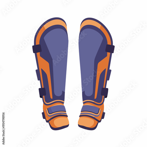 Cartoon Style Protective Shin Guard Equipment for Football or Hockey Game