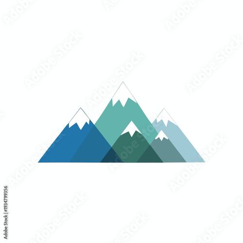 Minimalist Mountain Range Illustration