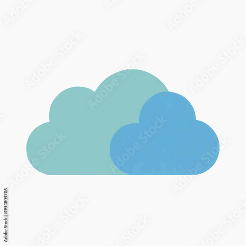 Global cloud computing vector icon. Minimalist flat illustration with world map texture for data and network concepts.