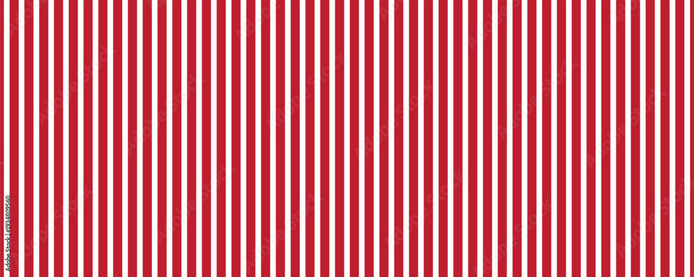 Obraz premium Vertical red and white stripes background. Seamless and repeating pattern.