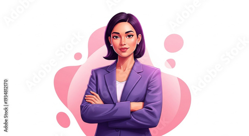 Confident Woman in Corporate Style.