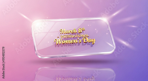 Decorative plaque "March 8th" International Women's Day.