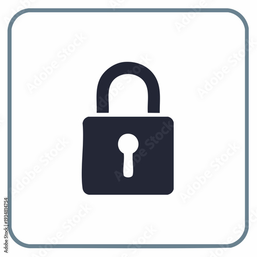 Secure locked padlock icon for protection and safety