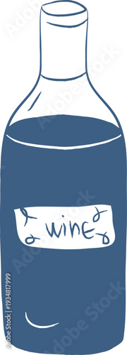 Wine Bottle With Label Sketch