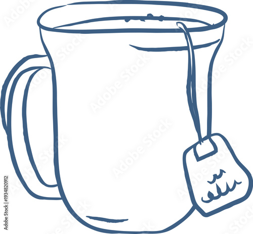 Mug with Teabag Sketch