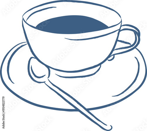 Cup With Spoon Sketch