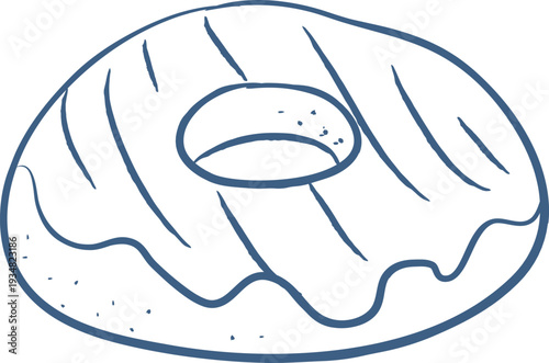 Donut With Icing Sketch