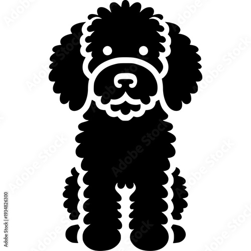 Goldendoodle Dog Icon Vector