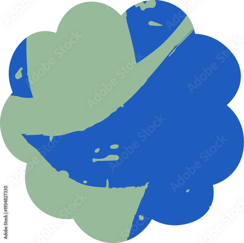 Flower Abstract Grunge Shape