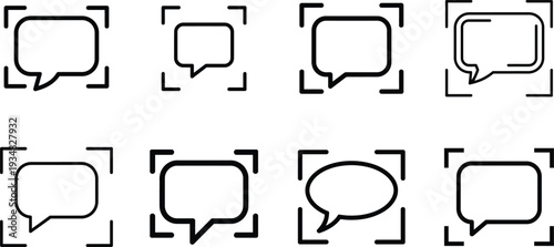 Set of speech bubble icons, perfect for chat, communication and messaging concepts.