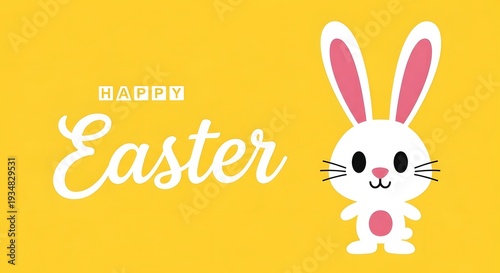 Happy easter bunny cartoon character
