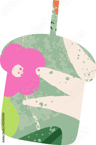 Easter Cake With Flower Texture