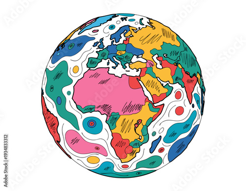 Vibrant Globe Vector Illustration
