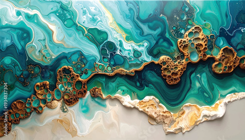 Abstract Acrylic Pour Painting Technique - Fluid Art with Mangrove Inspired Flow
