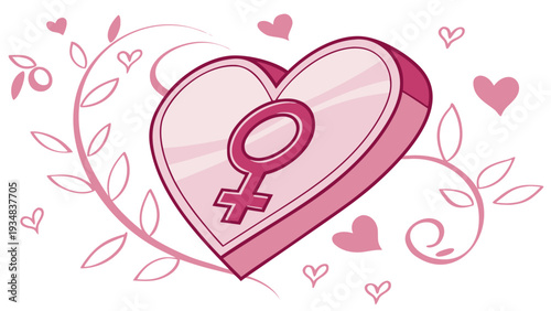 Heart with Feminine Symbol.