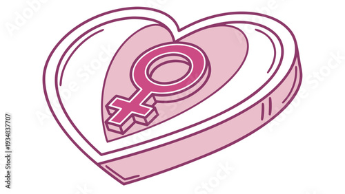 Heart with Feminine Symbol.
