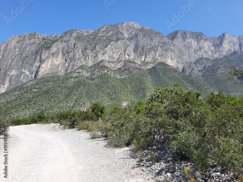 Landscape in Potrero Chico, Monterrey, Nuevo León.Rocky Mountains area