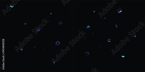 Abstract blue liquid background featuring falling snowflakes and transparent water bubbles with a fresh rain drop illustration on a clean black underwater vector