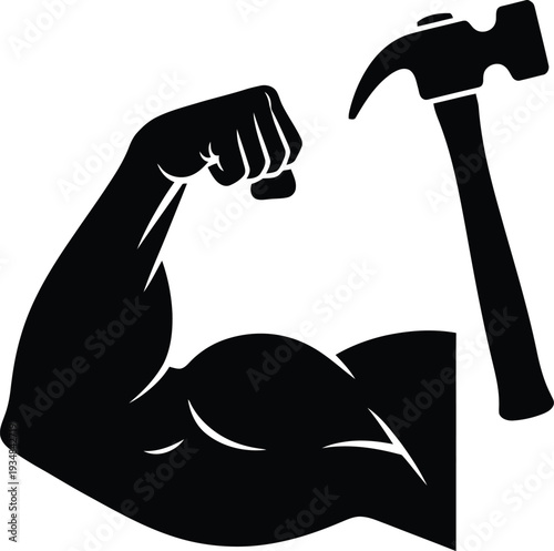 Flexing arm with hammer