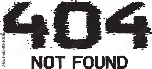 Error 404 not found message on white background with black text