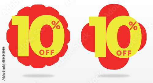 10% special, offer, sticker, tag, offer, poster, percent, commerce, business, discount, price, value, ads, sale. Store, retail, off, set, icon, vector, banner