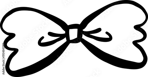 Bowtie Whimsical Outlinef Hand Drawn