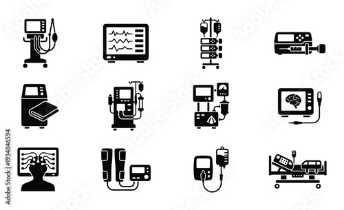 Clinical and laboratory instrument is shown for the chemical hematology analysis medical research