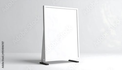 White framed poster display