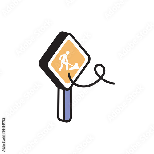 Sign under construction