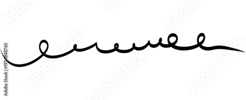 Thick organic cable swoosh with bold start and tapered end. Curvy flowing stroke suggests fast motion and is useful as dynamic divider, logo underline or abstract accent on posters.