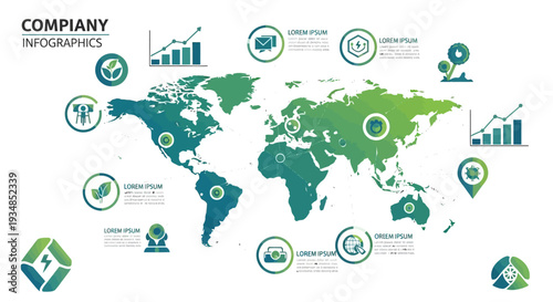 Set of business infographic elements vector