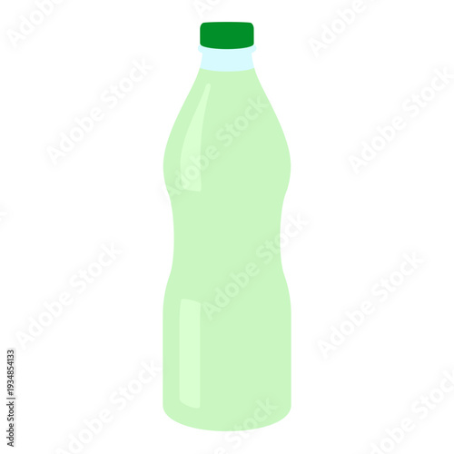 Bottle filled with lemonade and a screw top vector