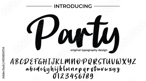 Party - Elegant Script Font for Smooth Handwritten Design and Creative Typography