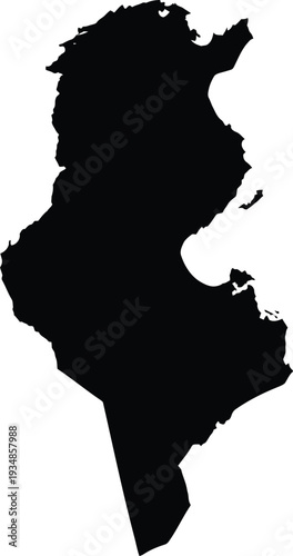 Accurate Real-World Map Silhouette of Tunisia
High-quality silhouette map of Tunisia with accurate borders. Editable EPS vector suitable for North African geography and political map projects.