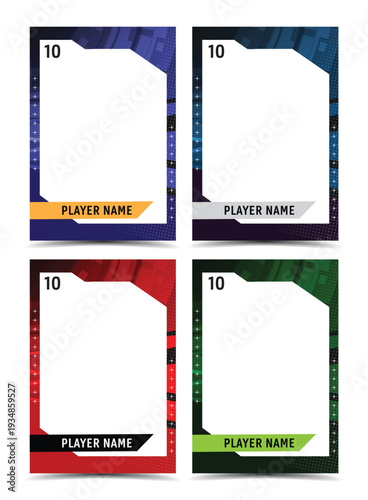 Abstract background picture frame card template