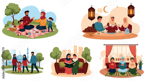 Family Moments Together During Ramadan Celebrations and Daily Life
