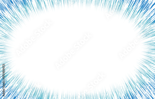 爽やかな水色の集中線・スピード線背景