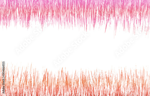 迫力のあるピンクと赤の上下集中線・スピード線フレーム背景