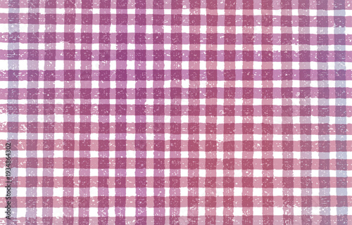 かすれ加工のギンガムチェック背景 紫のグラデーション
